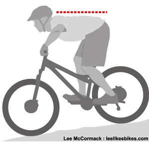 Mountain bike attack position