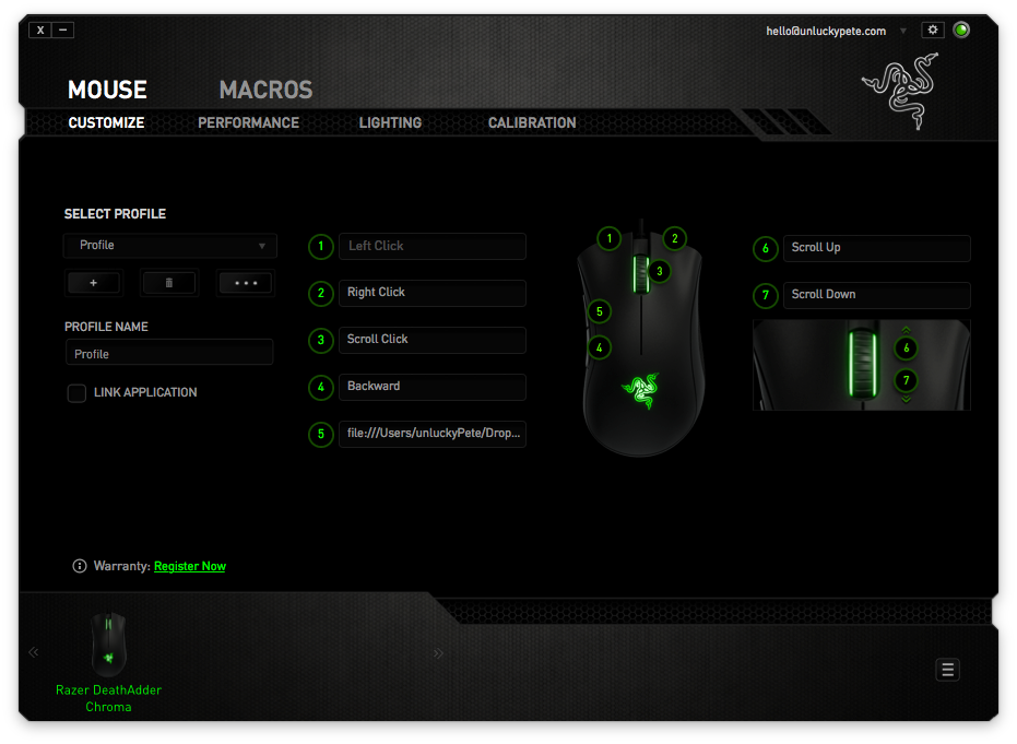 program razer deathadder buttons for mac